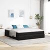 vidaXL Estrutura de cama otomana com colch&otilde;es 160x200 cm veludo preto