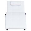 vidaXL Chaise longue de massagem c/ almofada couro artificial branco