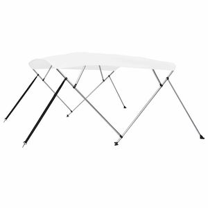 vidaXL Toldo em 4 arcos Bimini 243x180x137 cm branco