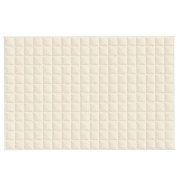 vidaXL Manta pesada 9 kg 120x180 cm tecido creme-claro