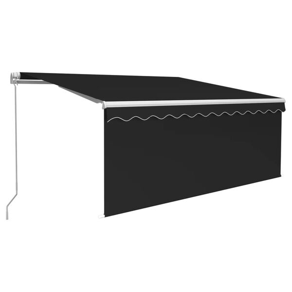 vidaXL Toldo retr&aacute;til manual com estore 3x2,5 m antracite