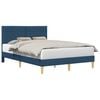 vidaXL Estrutura da Cama com cabeceira Azul 140 x 190 cm Tecido