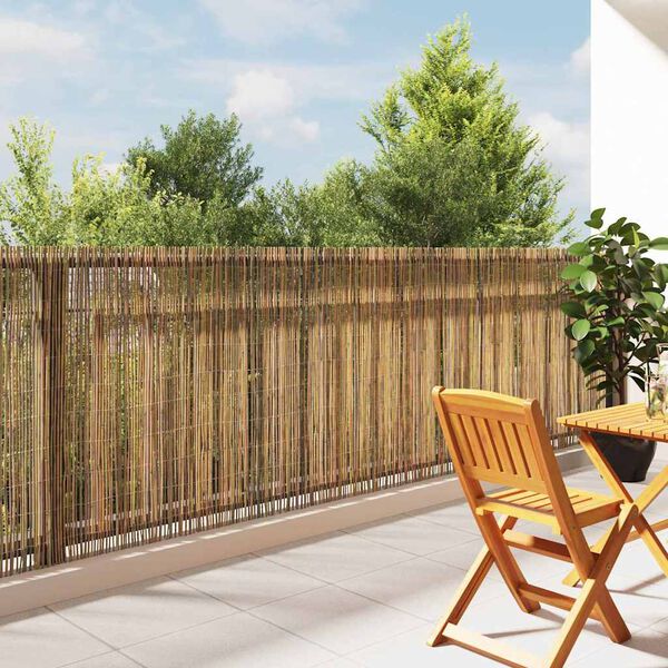vidaXL Cerca de Bambu Natural 400 x 125 cm Bambu