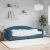 vidaXL Sof&aacute;-cama com colch&atilde;o 100x200 cm veludo azul