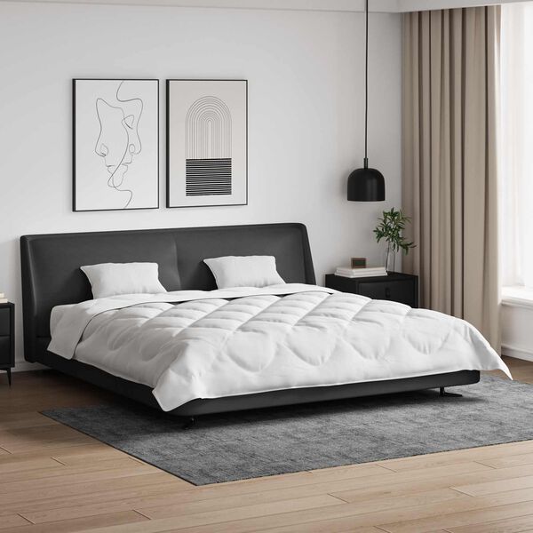 vidaXL Edred&atilde;o com travesseiro 3 pcs Branco Microfibra