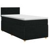 vidaXL Cama box spring com colch&atilde;o Preto 90 x 190 cm Tecido