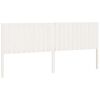 vidaXL Cabeceira de cama 205,5x4x100 cm madeira de pinho maci&ccedil;a branco
