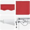 vidaXL Toldo Retr&aacute;til Vermelho 450 &times; 300 cm Poli&eacute;ster e Metal