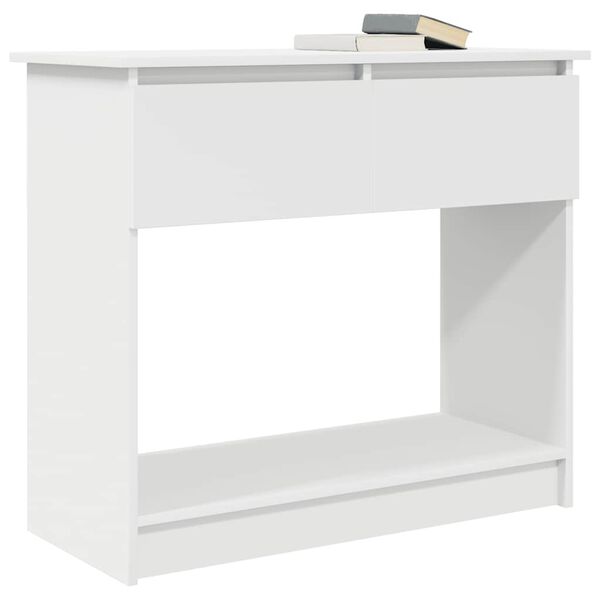 vidaXL Mesa consola com gavetas 85,5x38,5x74,5 cm branco