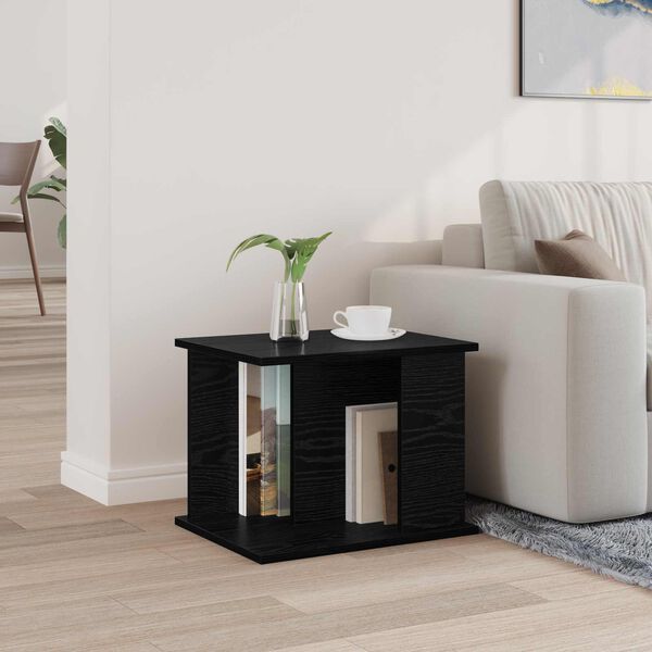 vidaXL Estante de Revistas Carvalho Preto 35 x 35 x 45 cm