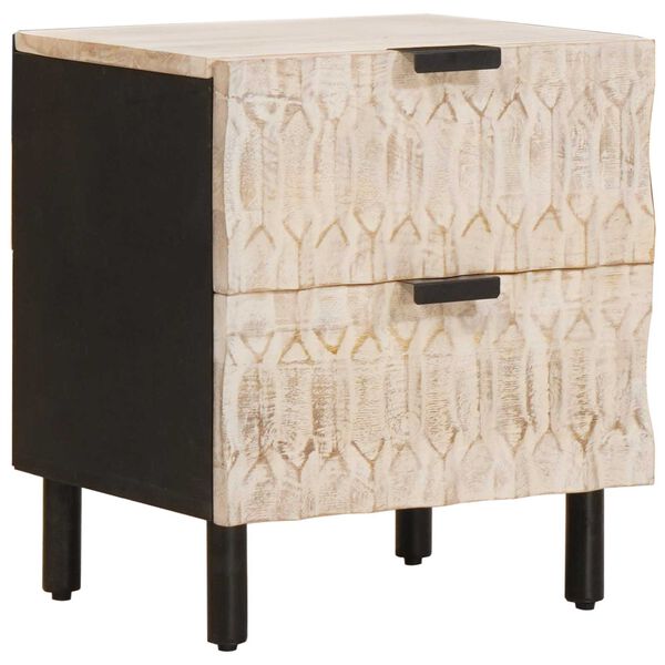 vidaXL Arm&aacute;rio de Cabeceira com gaveta 2 pcs Branco 40 x 33 x 46 cm