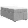 vidaXL Cama com molas/colch&atilde;o 100x200 cm tecido cinzento-claro