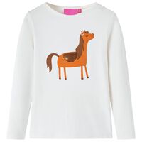T-shirt de manga comprida para criança cor cru 92