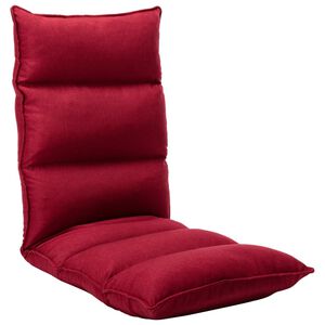 vidaXL Colch&atilde;o dobr&aacute;vel tecido vermelho tinto
