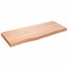 vidaXL Tampo de mesa 100x40x(2-6) cm carvalho tratado castanho-claro