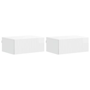 vidaXL Gabinete de Canto Montado na Parede 2 unid. Branco Brilhante