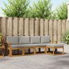 vidaXL Conjunto de Sof&aacute;s para Exterior 5 pcs Cinza Natural e Claro