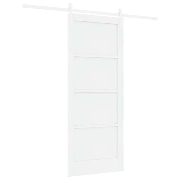 vidaXL Porta Deslizante Branco 83 x 202 cm Madeira de Pinheiro S&oacute;lida