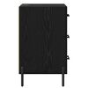 vidaXL Arm&aacute;rio de Cabeceira com gaveta Carvalho Preto 40 x 40 x 66 cm