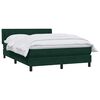 vidaXL Cama com molas/colch&atilde;o 160x220 cm veludo verde-escuro