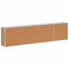 vidaXL Canteiro de jardim elevado Marrom Claro 320 x 40 x 77 cm