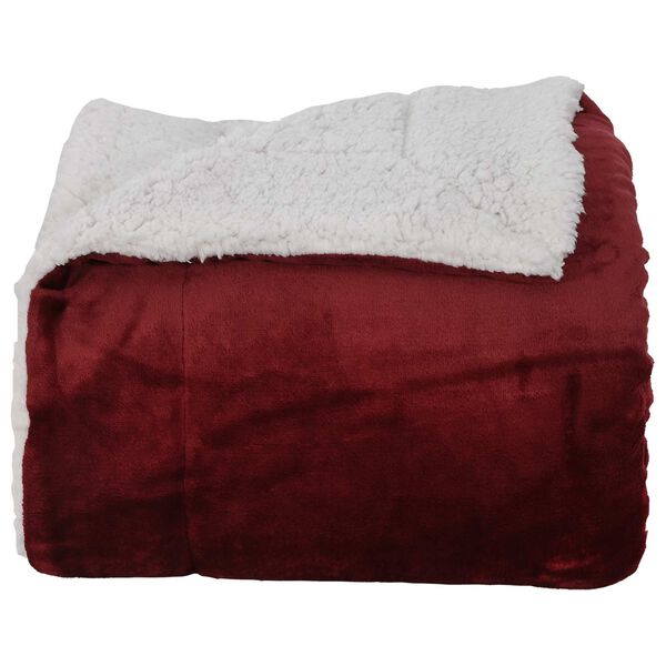 vidaXL Cobertor Vermelho Bordeaux 220 x 240 cm L&atilde;