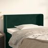 vidaXL Cabeceira de cama c/ abas veludo 83x16x78/88 cm verde-escuro