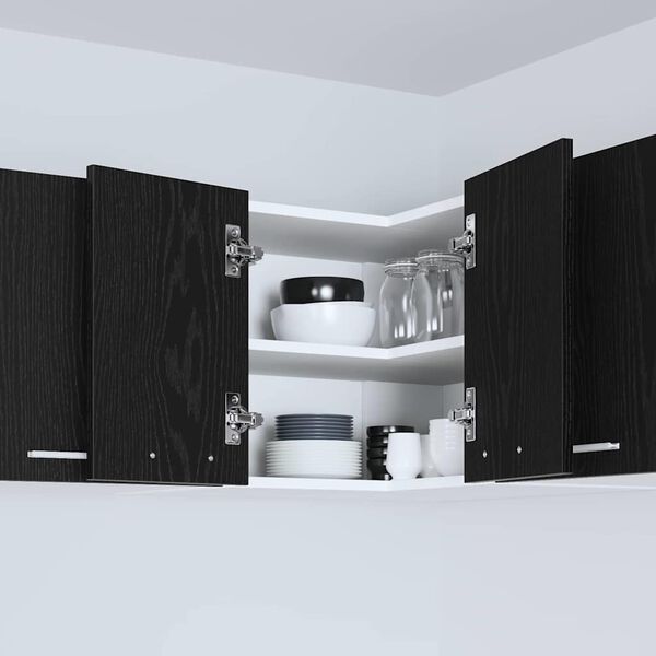 vidaXL Arm&aacute;rio suspenso Carvalho Preto e Branco 57 x 57 x 40 cm