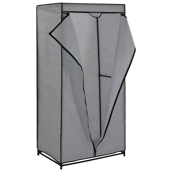 vidaXL Roupeiros 2 pcs 75x50x160 cm cinzento