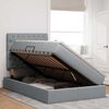 vidaXL Cama com arruma&ccedil;&atilde;o e colch&atilde;o Cinzento-claro 120 x 200 cm