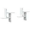 vidaXL Prateleiras de parede 2 pcs 38x12x38cm derivados madeira branco