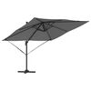 vidaXL Parasol Roma Antracite 286 x 284 x 265 cm Alum&iacute;nio e Poli&eacute;ster