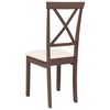 vidaXL Cadeiras de jantar com almofad&otilde;es 2 pcs madeira maci&ccedil;a castanho