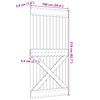 vidaXL Porta NARVIK Natural 100 x 210 cm Madeira de Pinus S&oacute;lida