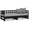 820736 vidaXL Sof&aacute;-cama de puxar 2x(90x200) cm pinho maci&ccedil;o preto