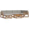 vidaXL Conjunto de Sof&aacute;s para Exterior 7 pcs Cinza Natural e Claro