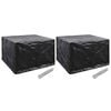 vidaXL Capas para mobili&aacute;rio de jardim 2 pcs 8 ilh&oacute;s 135x135x90 cm