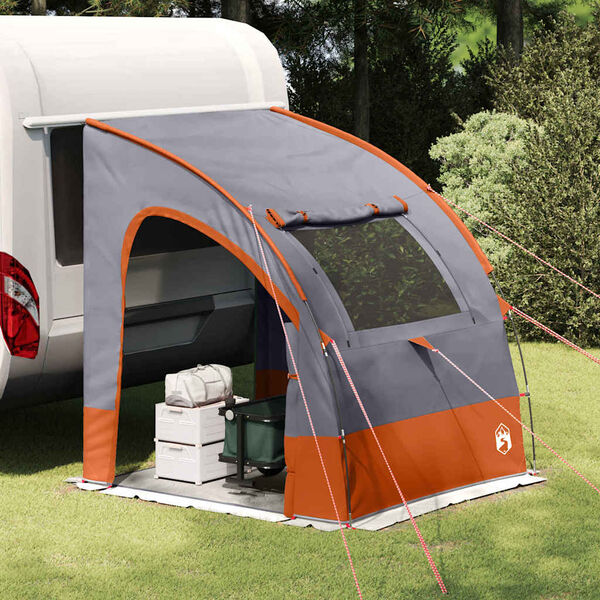 vidaXL Tenda para bagageira Cinza e Laranja 194 x 180 x 210 cm tafet&aacute;