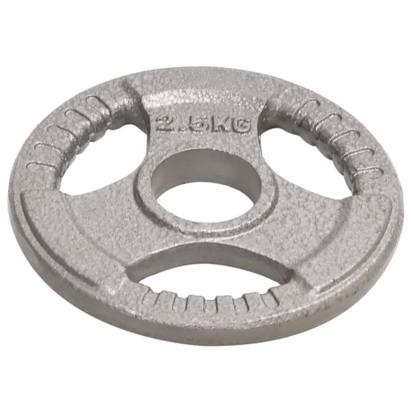 vidaXL Discos de muscula&ccedil;&atilde;o ol&iacute;mpicos 4 pcs 10 kg ferro fundido