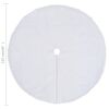 vidaXL Saia para &aacute;rvore de Natal branca 122 cm pele sint&eacute;tica