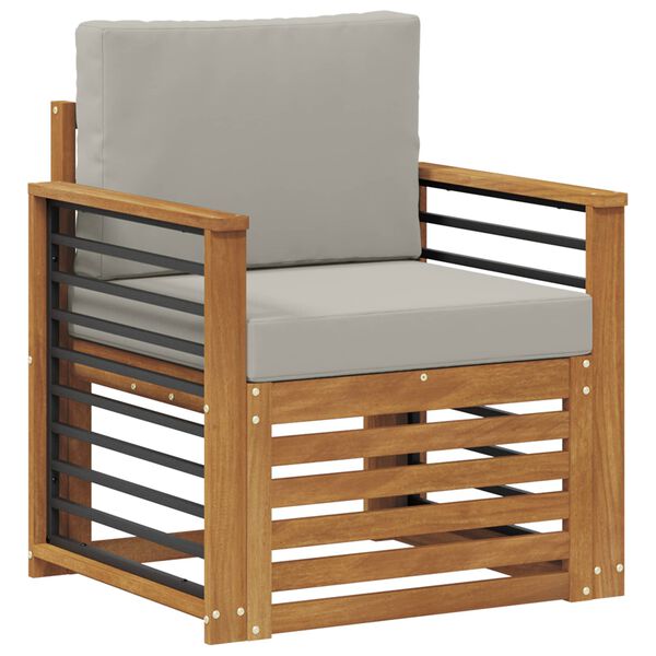 vidaXL Conjunto de Sof&aacute;s para Exterior Natural 71 x 63 x 73 cm