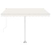 vidaXL Toldo retr&aacute;til manual independente 350x250 cm cor creme