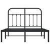 vidaXL Estrutura de cama com cabeceira 120x190 cm metal preto