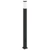 vidaXL Lumin&aacute;ria de poste com tomada, 110 cm, preta, IP44