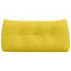 vidaXL Travesseiro para Costas Amarelo Claro 100 x 24 x 50 cm tecido