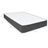 vidaXL Cama boxspring 160x200 cm tecido cinzento-escuro