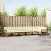 vidaXL Conjunto de Sof&aacute;s para Exterior 6 pcs Natural e Creme