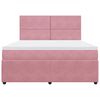 vidaXL Cama com molas/colch&atilde;o 180x200 cm veludo rosa