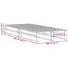 vidaXL Cama sem colch&atilde;o 100x200 cm madeira de pinho maci&ccedil;a branco