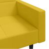 vidaXL Sof&aacute;-cama 2 lugares com duas almofadas veludo amarelo